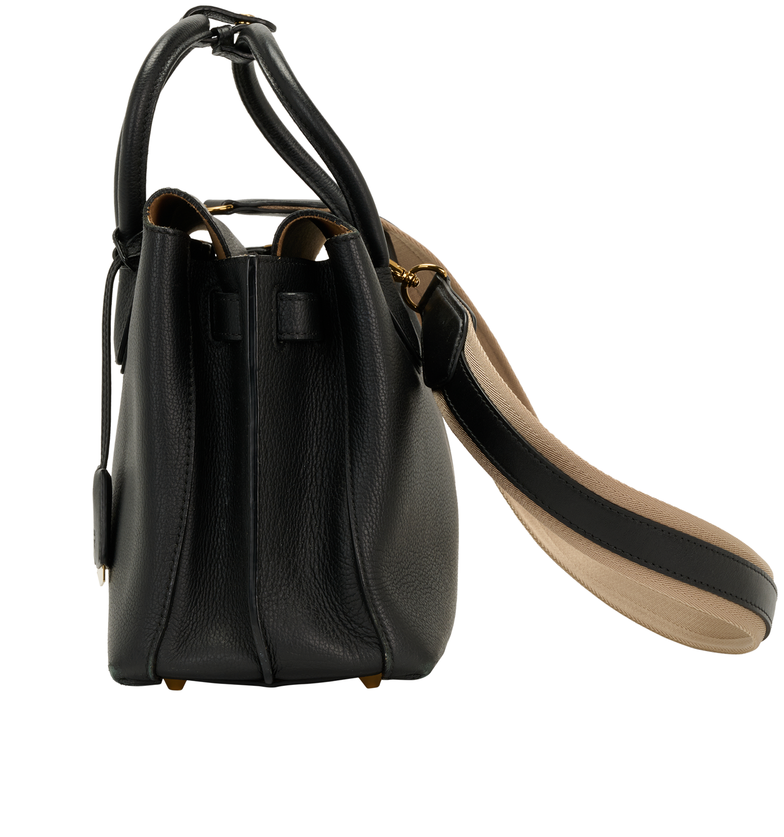 Milla Medium Tote, &pound;90, Handbags, Black, Leather, Bottom view